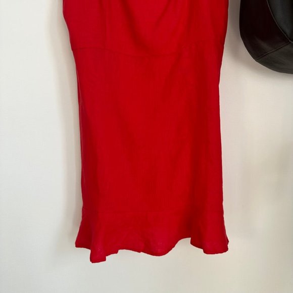 Mango Red Ruffle Mini Dress - Picture 6 of 10